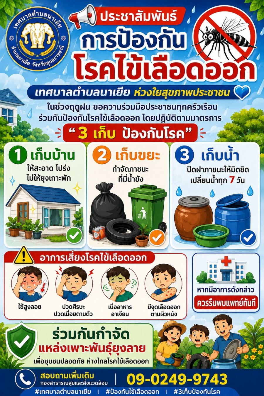 ออกดำเนินการฉีดพ่นหมอกควันกำจัดยุงตัวเต็มวัย
